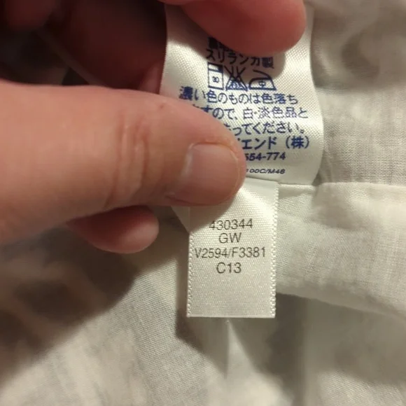 Lands End Navy Blue and White Dress Size 10 - Picture 14 of 15